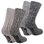 Dicke Norwegersocken Wolle ABS antirutsch - 1