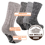 Dicke Norwegersocken Wolle ABS antirutsch - 2