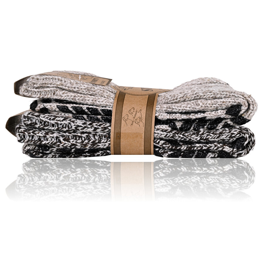 Dicke Norwegersocken Wolle ABS antirutsch - 12