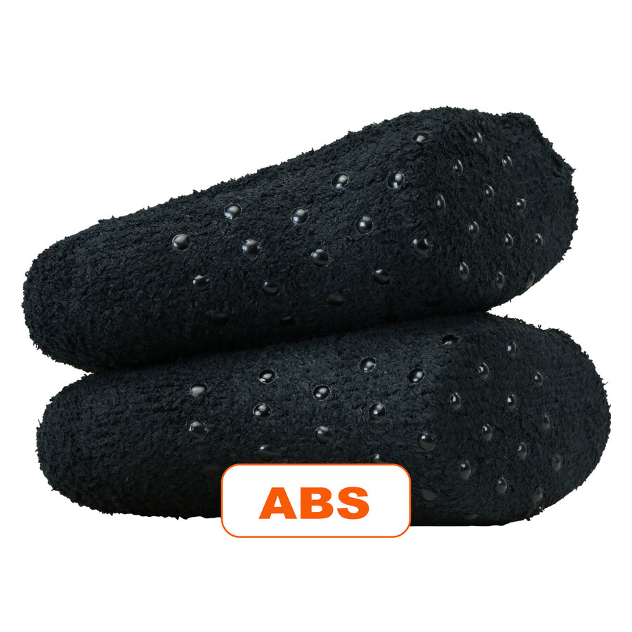 Kuschelsocken mit ABS-Noppen schwarz - 2