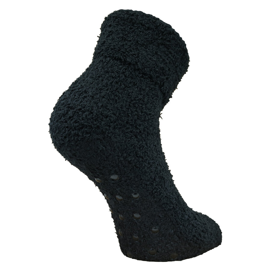 Kuschelsocken mit ABS-Noppen schwarz - 1
