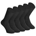 100% Baumwolle Berufssocken schwarz gerippt - 1
