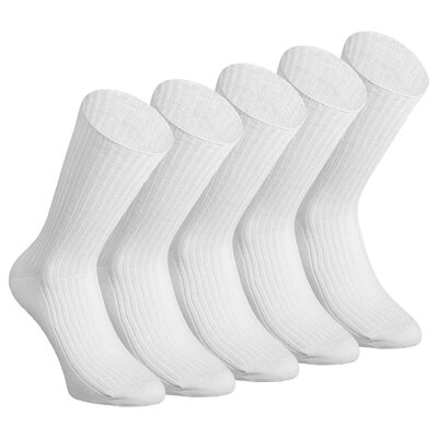 100% Baumwolle Arzt-Schwestern-Socken gerippt kochfest 90 Grad weiß