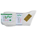 100% Baumwolle Arzt-Schwestern-Socken gerippt kochfest 90 Grad weiß - 2