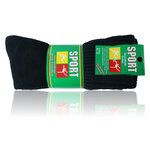 Baumwolle Gesundheits-Sportsocken Elastik-Schaft schwarz - 2