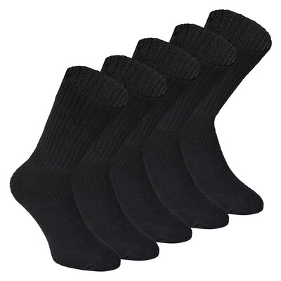 Baumwolle Gesundheits-Sportsocken Elastik-Schaft schwarz