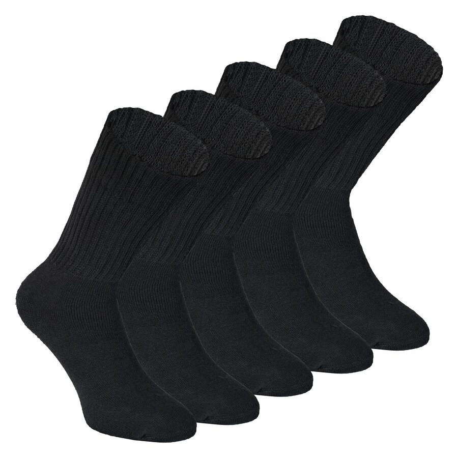 Baumwolle Gesundheits-Sportsocken Elastik-Schaft schwarz