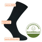 Berufssocken glattgestrickt schwarz - 2