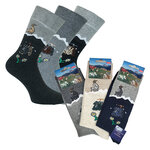 Alpen-Rucksack-Edelweiß Motivsocken - 1