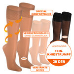 Nylon-Kniestrümpfe ohne Gummi-Druck - 2