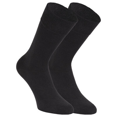 Bequeme Camano Bio-Baumwoll-Socken mit breitem Piquetbund schwarz - anthrazit