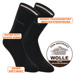 Wollsocken ohne Gummidruck camano CA-Soft schwarz - 2