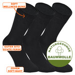 Gesundheitssocken ohne Gummi-Druck schwarz - 2
