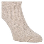 Trachten Umschlag Strümpfe Metall-Edelweiß-Brosche natur-beige - 5