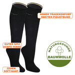 Kniestrümpfe Baumwolle ohne Gummi Druck camano schwarz - 2