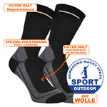 Outdoor Trekking Socken Performance High-Tech camano schwarz - 2