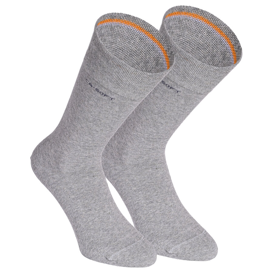 Herrensocken ohne Gummi-Druck camano CA-SOFT grau