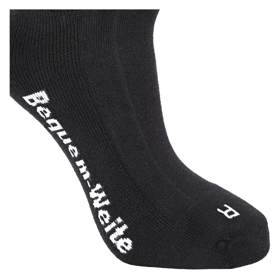 Extra breite weite Komfort-Socken Polster-Sohle schwarz - 6