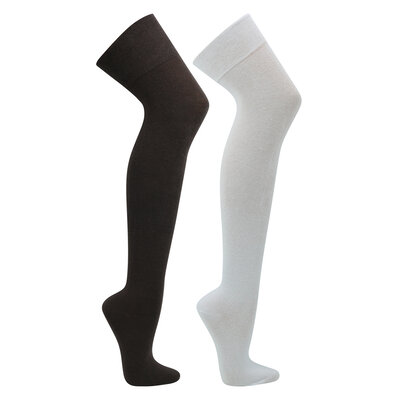 Overknee Strümpfe mit bunten Ringeln oder dezent unifarben