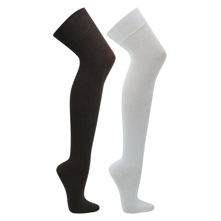 Overknees Strümpfe einfarbig