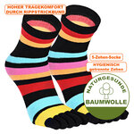 Zehensocken kunterbunte Ringel - 7