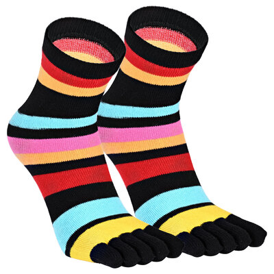 Zehensocken kunterbunte Ringel