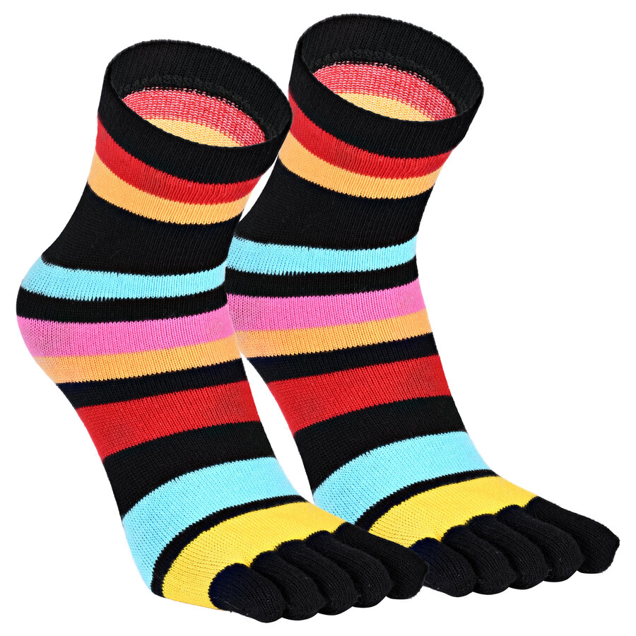 Zehensocken kunterbunte Ringel