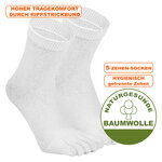 Zehensocken kochfest weiß - 2