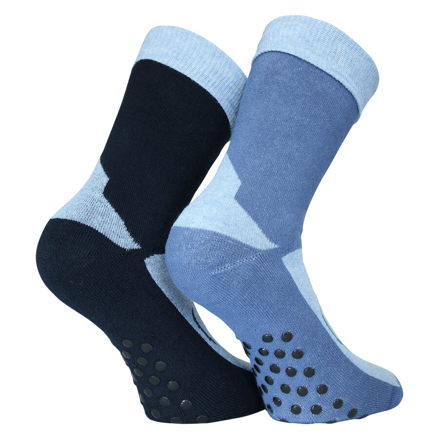 Socken Gumminoppen blau-marine mix