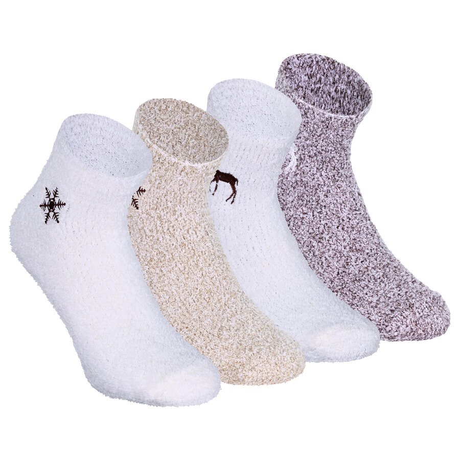 Soft-Kuschelsocken Stickmotiv ABS-Noppen