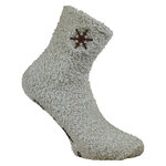 Soft-Kuschelsocken Stickmotiv ABS-Noppen - 24