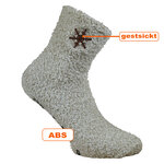 Soft-Kuschelsocken Stickmotiv ABS-Noppen - 30
