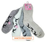 Soft-Kuschelsocken Stickmotiv ABS-Noppen - 34