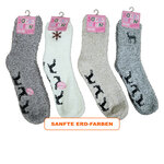 Soft-Kuschelsocken Stickmotiv ABS-Noppen - 33