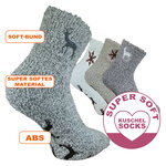 Soft-Kuschelsocken Stickmotiv ABS-Noppen - 36