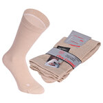 Socken extra breit weit ohne Gummidruck beige - 4