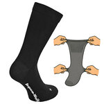 Extra breite weite Socken ohne Gummidruck schwarz - 12