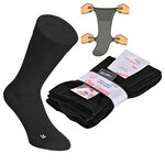 Extra breite weite Socken ohne Gummidruck schwarz - 15