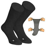 Extra breite weite Socken ohne Gummidruck schwarz - 1