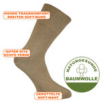 Gesundheitssocken ohne Gummi-Druck camel-melange - 2