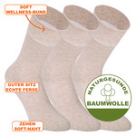 Gesundheitssocken ohne Gummi-Druck naturmelange - 2