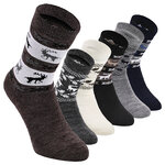 Socken mit Wolle Norweger-Country-Style-Mix - 1