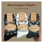Socken mit Wolle Norweger-Country-Style-Mix - 18