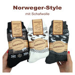 Socken mit Wolle Norweger-Country-Style-Mix - 7