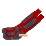 Thermo Ski-Snowboard-Kniestrümpfe mit Wolle rot - 5