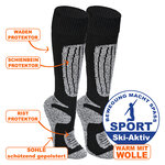Thermo Ski-Snowboard-Kniestrümpfe mit Wolle schwarz - 2