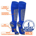 Thermo Ski-Snowboard-Kniestrümpfe mit Wolle blau - 2