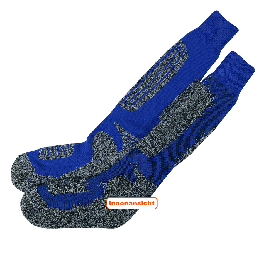 Thermo Ski-Snowboard-Kniestrümpfe mit Wolle blau - 6