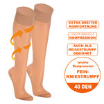 Kompressions-Stütz-Fein-Kniestrümpfe 40 den perle - 2