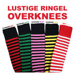 Overknees Strümpfe bunt gestreift - 13